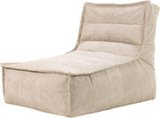 Beige Corduroy Lounge Bean Bag Chair | Comfy Large Seat for Living Room