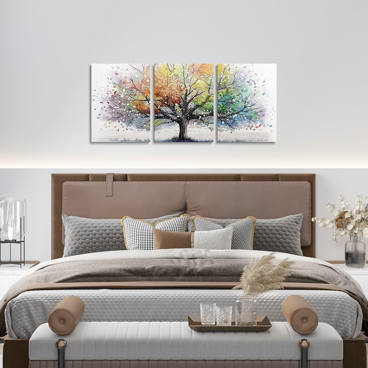 Tree of Life Canvas Wall Art 3 Piece 40x30cm Framed Set
