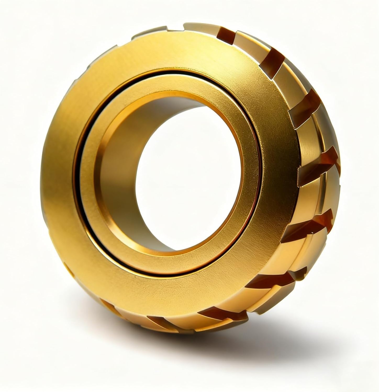Gold Metal Fidget Ring Magnetic Slider Stress Relief EDC