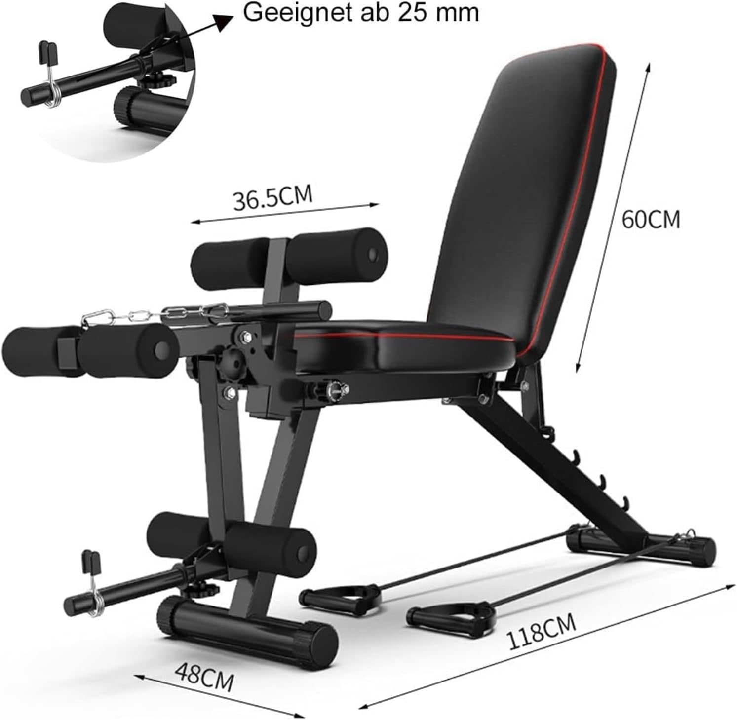Multi-Function Ab Workout Bench 200kg Incline Decline Leg Extension Home Gym
