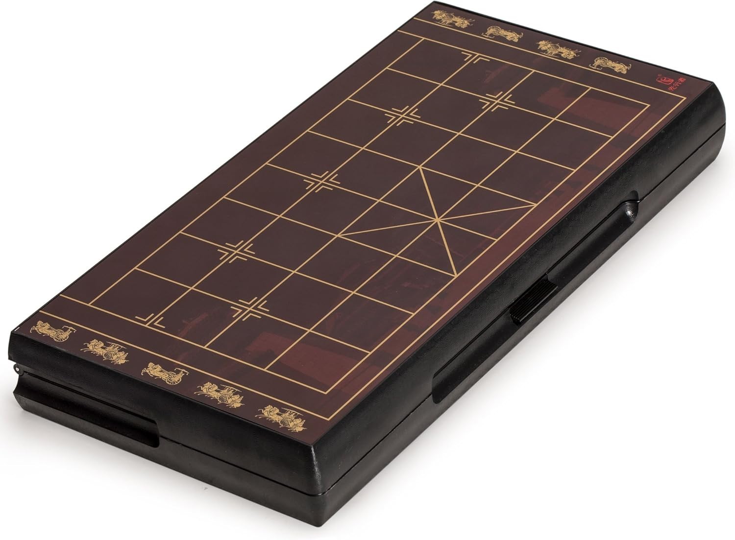Magnetic Xiangqi Travel Chess Set Folding Wood Board Jade Pieces