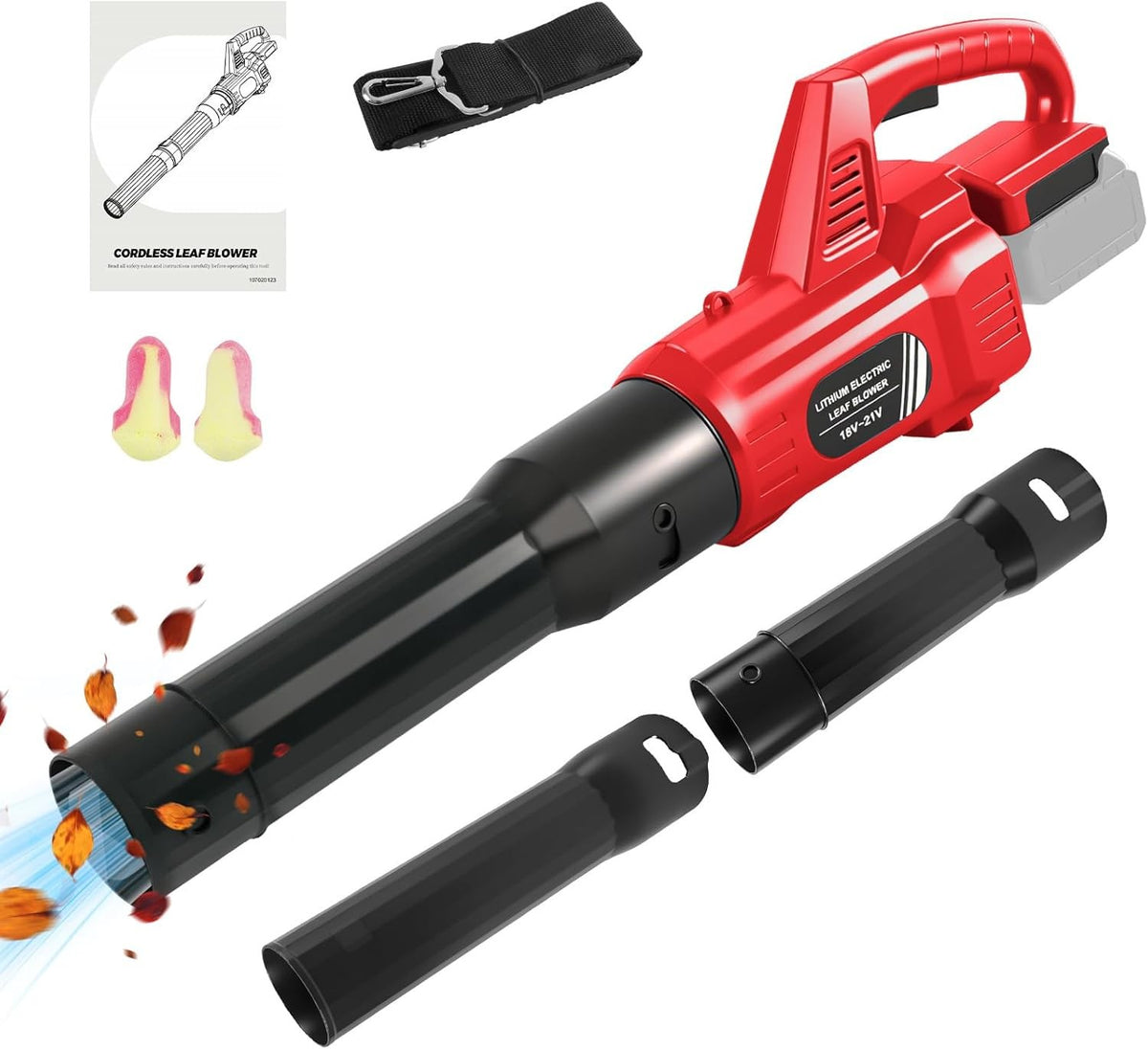 18V Cordless Leaf Blower Turbo Boost 33m/s Variable Speed Garden Tool
