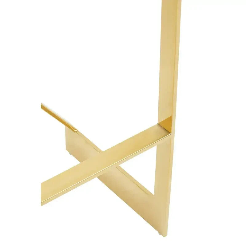 Ivory Gold Bar Stool Velvet Seat Modern Kitchen Island Counter Breakfast