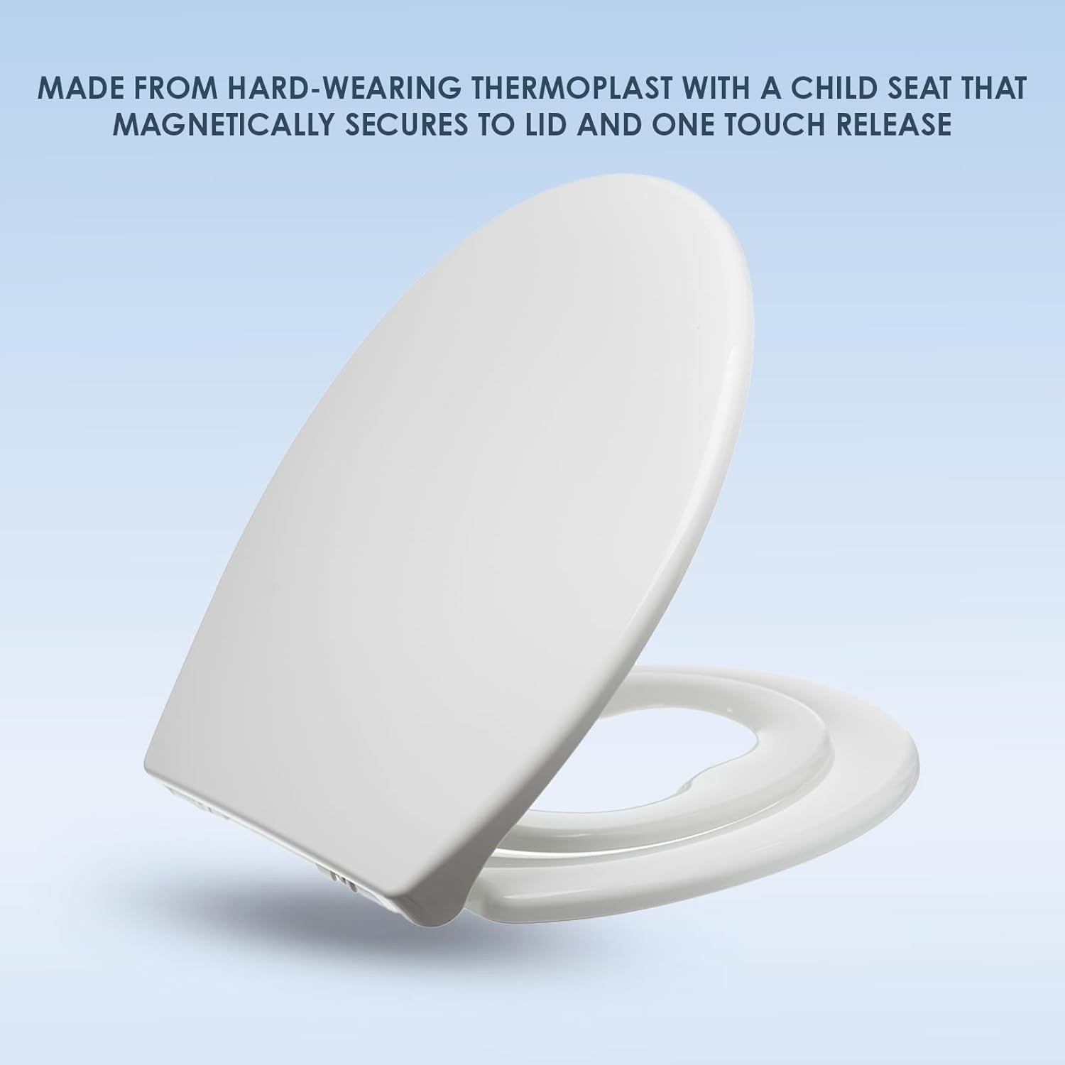 Family Toilet Seat Thermoplastic Child Insert Easy Clean Quick Release