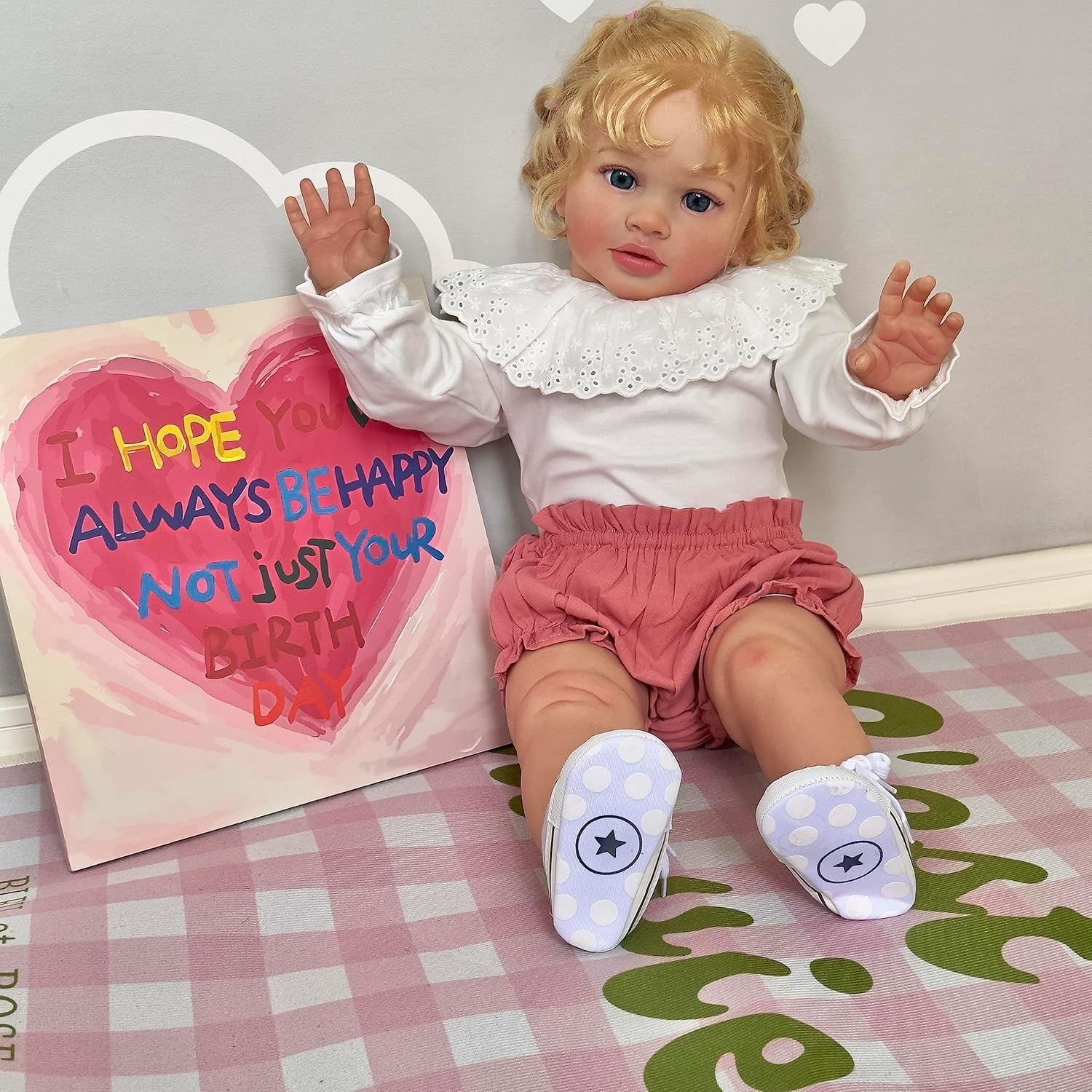 26in Real Size Reborn Girl Doll Soft Silicone Vinyl Rooted Hair