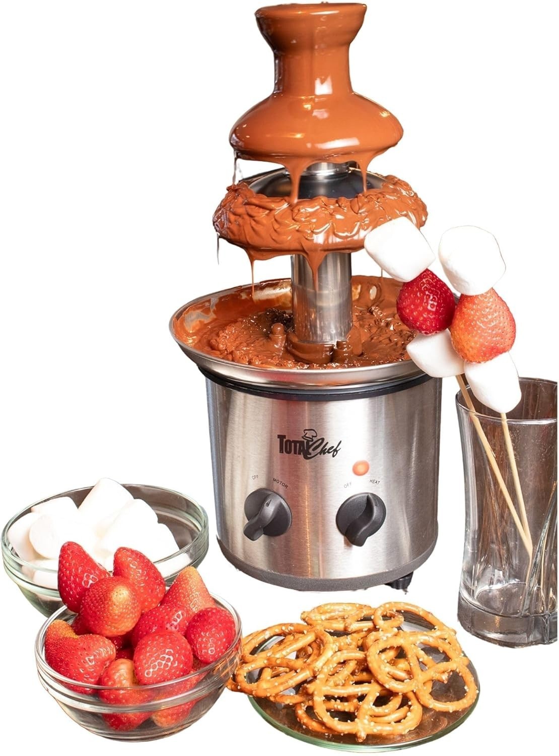 3 Tier Chocolate Fountain Fondue Machine 680g Electric Party Melter