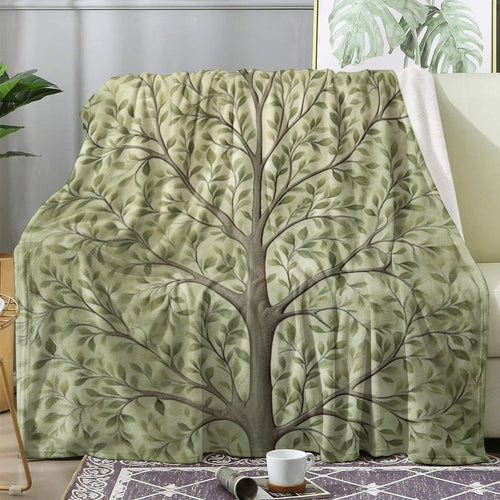 Plant Flannel Weighted Blanket 180x220 cm 70x87" Soft & Hypoallergenic for Sofa