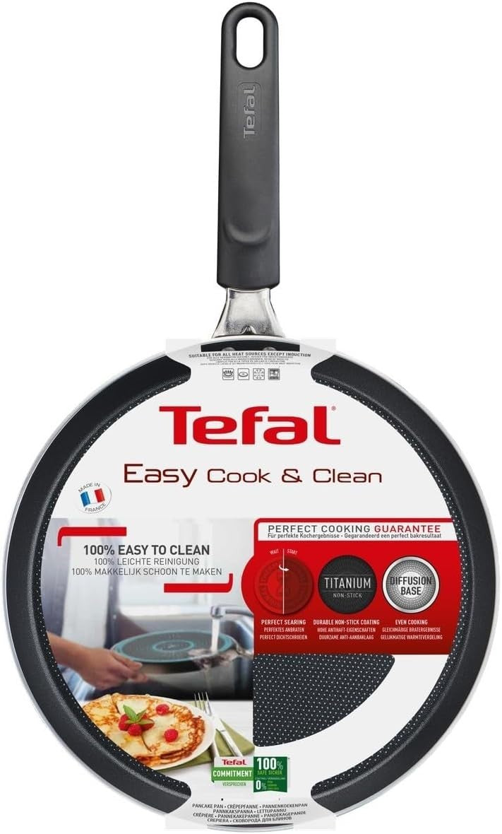 28cm Non-Stick Crepe Pan Easy Clean Skillet with Thermo Signal