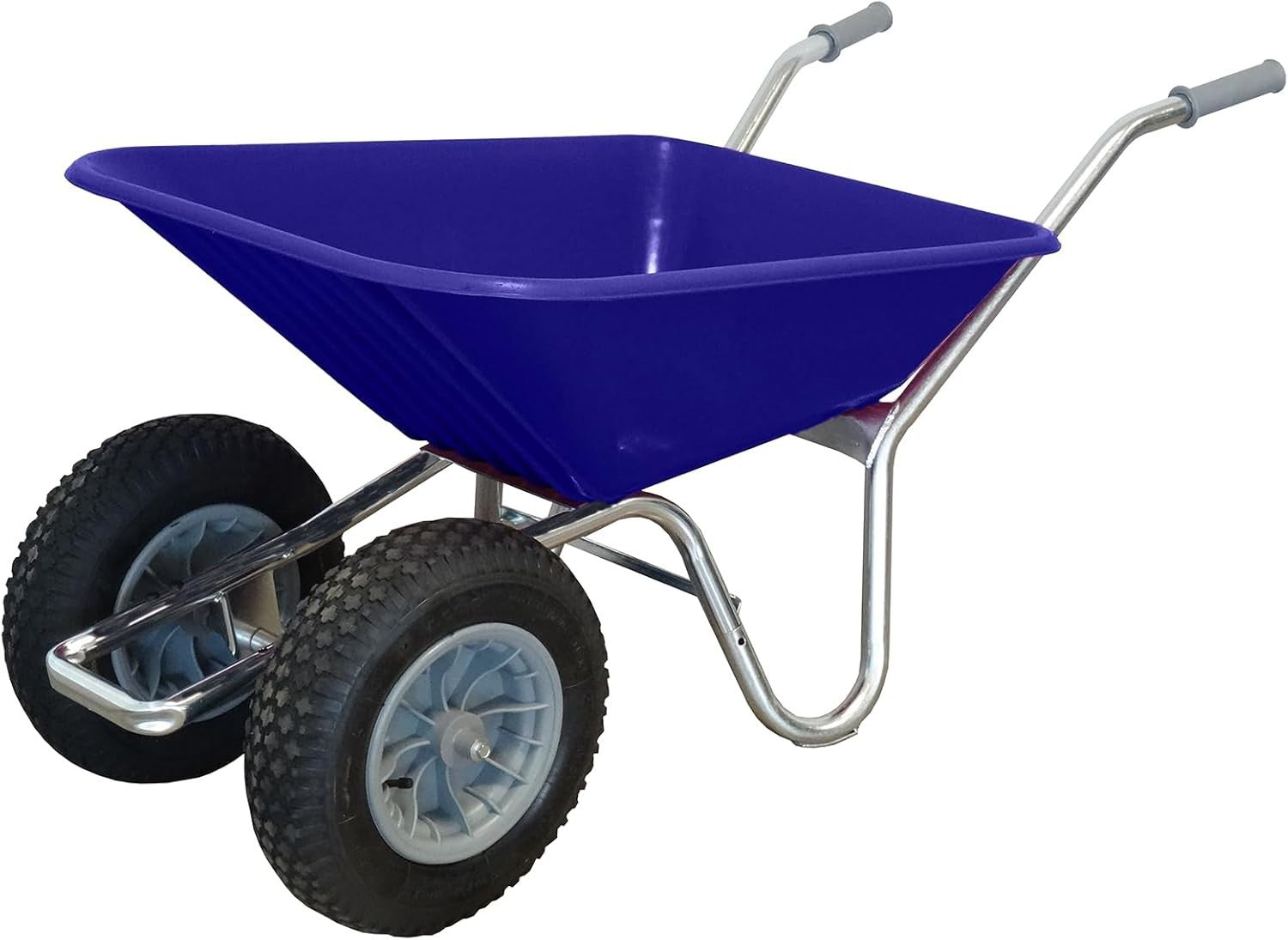 120L – 2-Wheel Garden Wheelbarrow – Green – Solid Puncture Proof Heavy 200kg