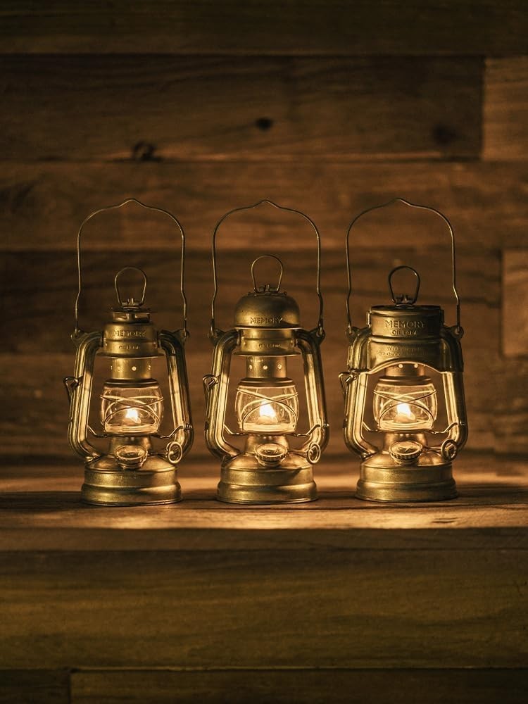 Antique Brass Paraffin Lantern Outdoor Camping Oil Lamp 16cm