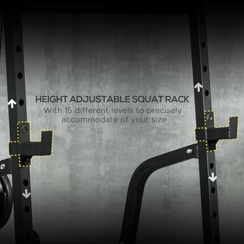 Smith Machine Cable Pulley System Adjustable Bench Home Gym Rack