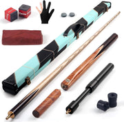 57in 3/4 Snooker Pool Cue Set 19oz 9mm Tip w Extensions Case