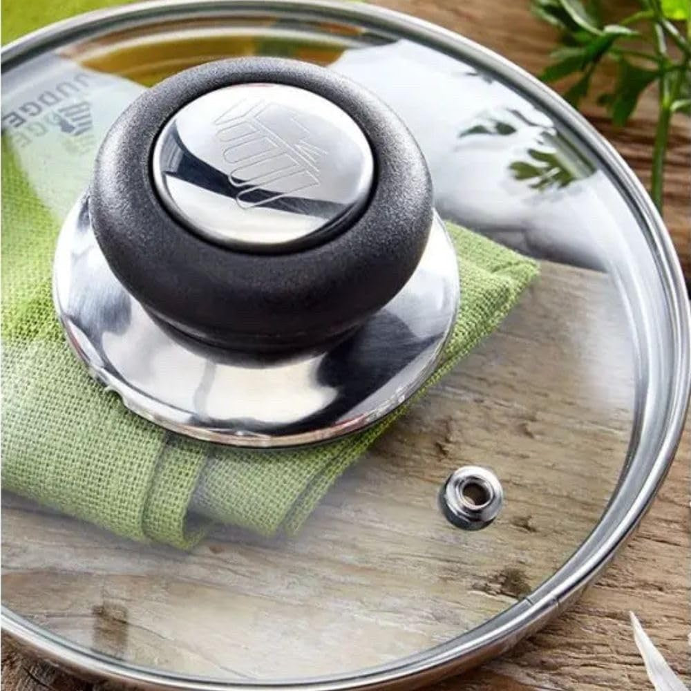 3Pcs Stainless Steel 16 18 & 20cm Saucepan Set with Strainer Lids Induction Safe