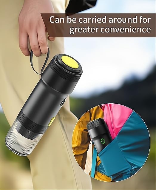 Portable Espresso Maker 20-Bar Travel Coffee Machine USB Rechargeable Ground