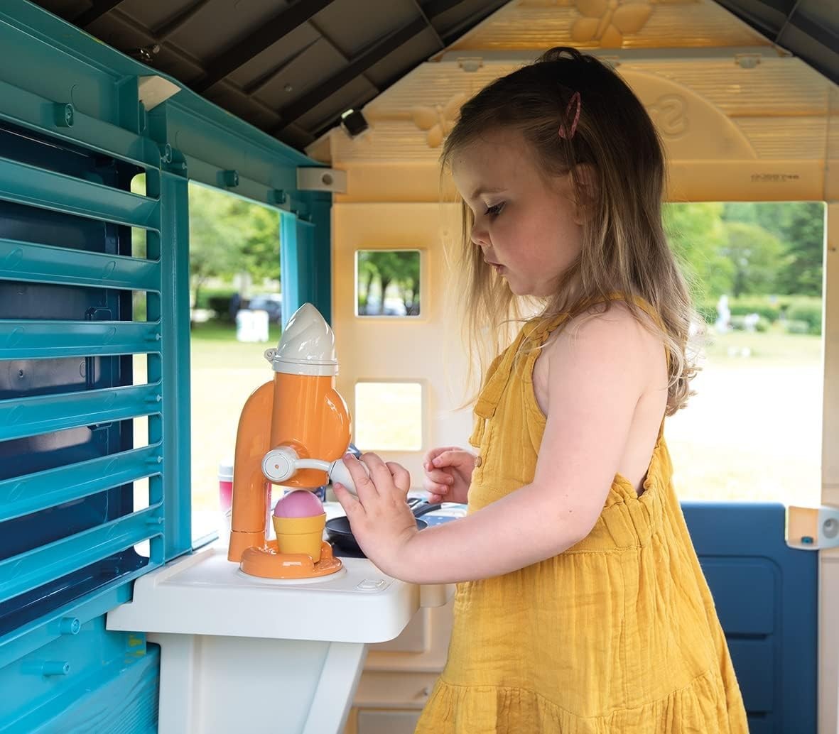Kids Snack Shop Playhouse Garden Cabin Ice Cream Kitchen Outdoor Toy