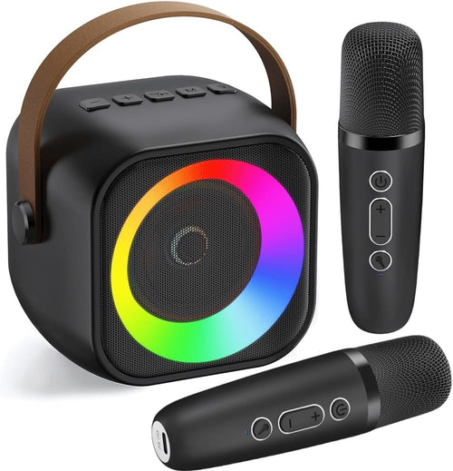 Kids Bluetooth Karaoke Speaker with 2 Wireless Mics & Voice Effects