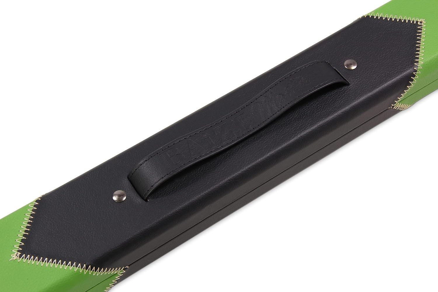 Green Hard Cue Case Snooker Pool 2 Piece Centre Joint Deluxe