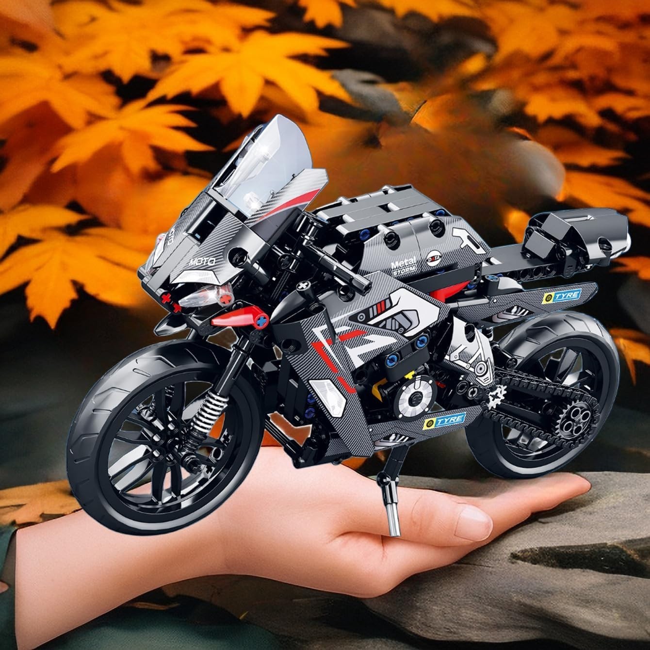 486 PCS Motorcycle Building Blocks Toy Kit - Functional, Durable, Educational Gi
