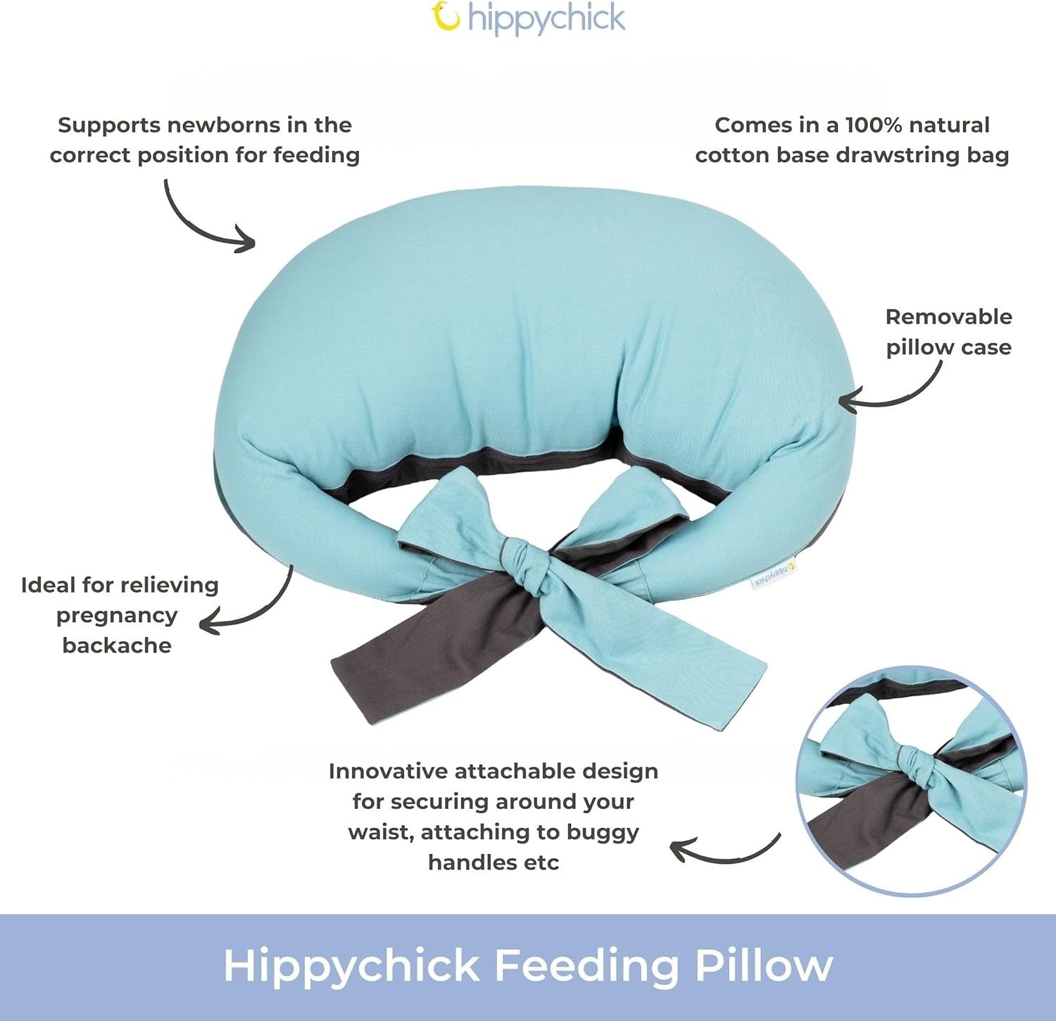 Luxury Breastfeeding Nursing Pillow 100% Cotton Washable Maternity Support