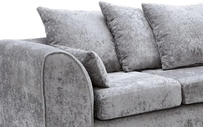 Light Grey 4 Seater Corner Sofa RH – Modular L Shape Fabric Couch Suite