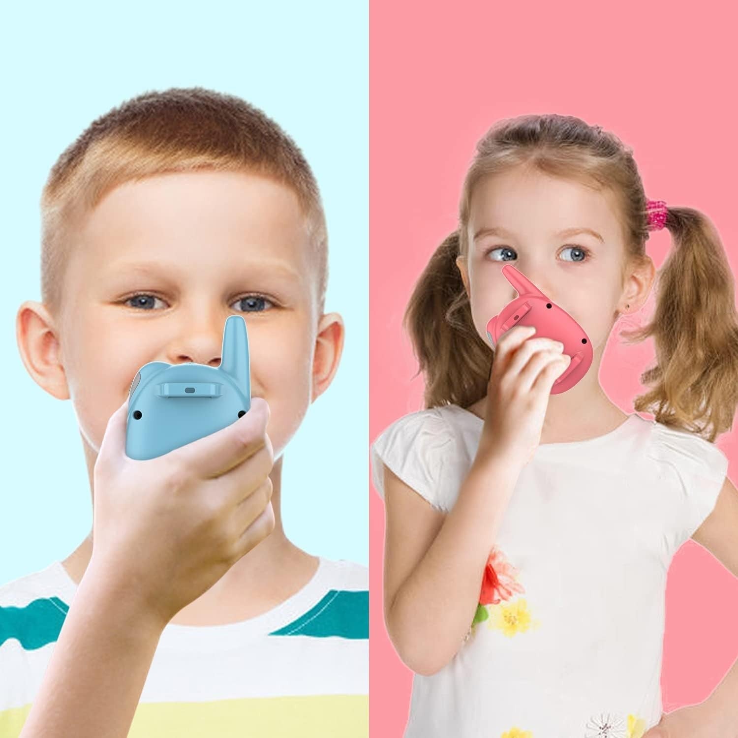 Kids Rechargeable Walkie Talkies Watch Strap VOX FM Radio Long Range