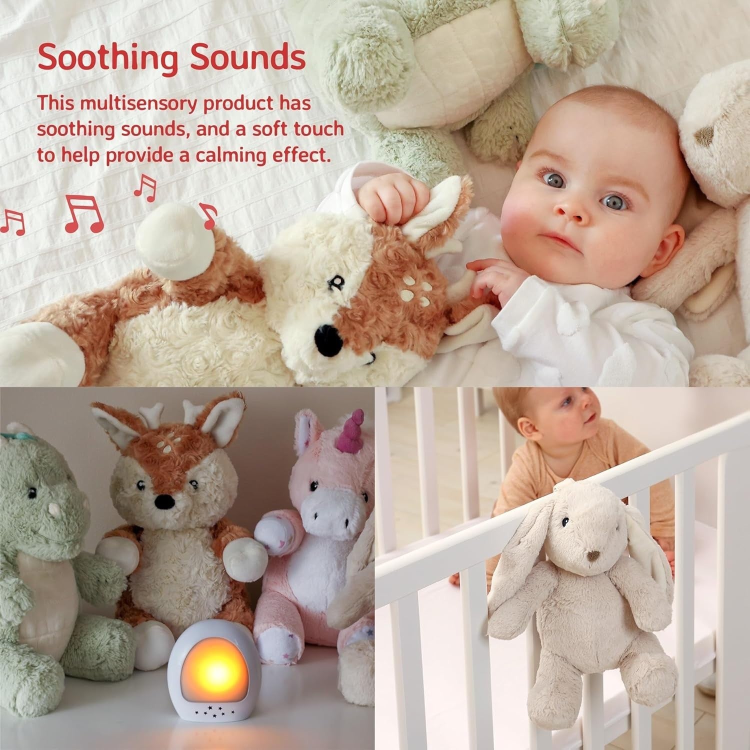Billy Bunny Baby Night Light White Noise Machine 8 Sounds Timer