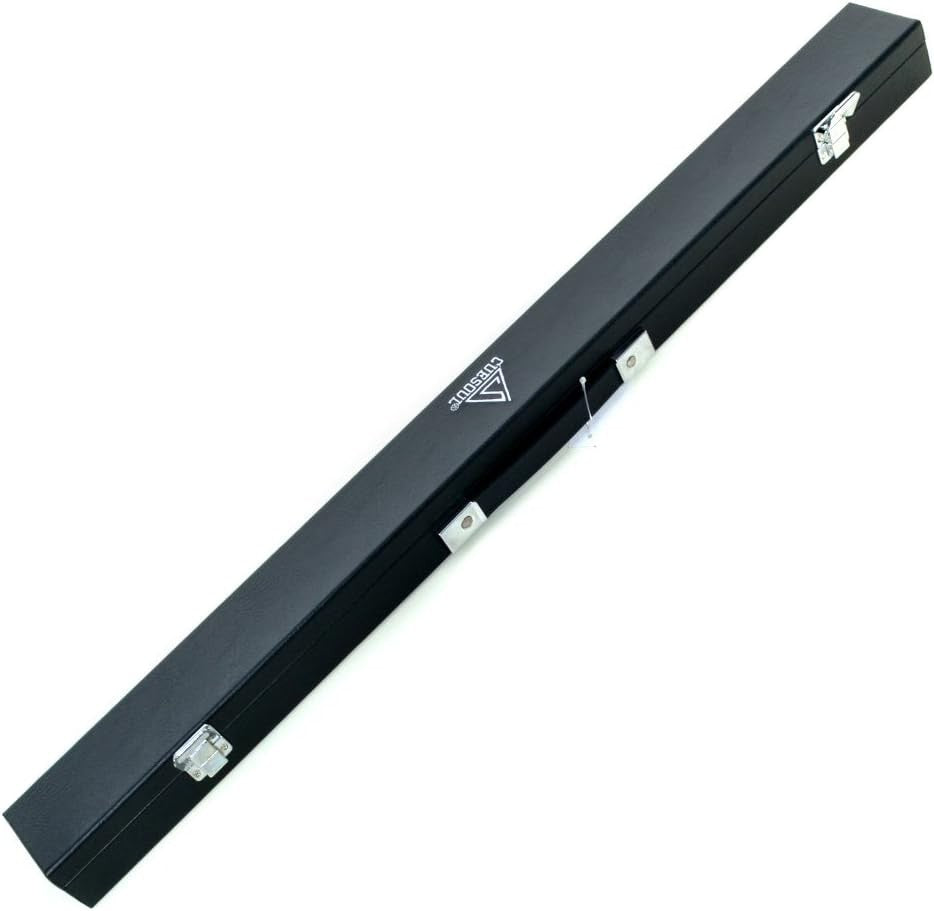 57” Ash Snooker Pool Cue 2 Piece 18oz 9.5mm Tip Leatherette Case