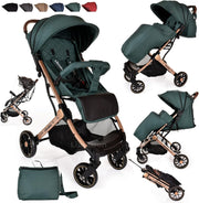 Lightweight Travel Stroller One Hand Fold Compact Buggy Foot Cover Set