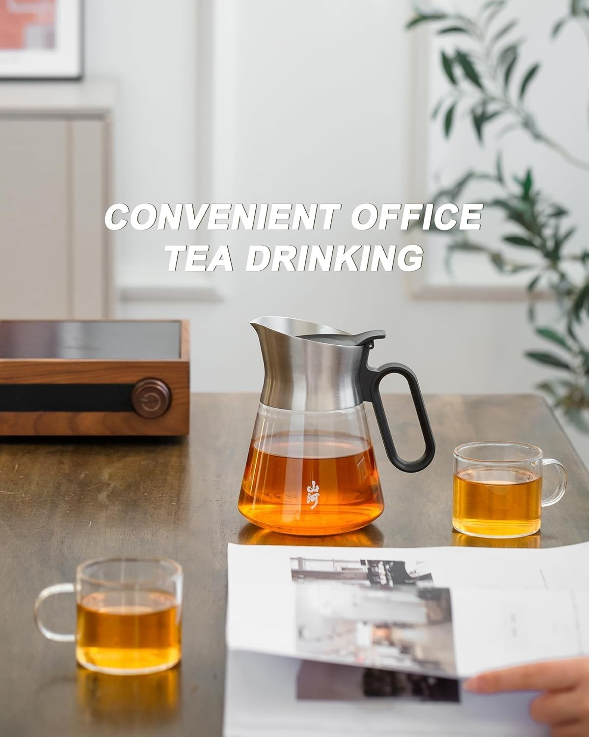 680ml Glass Teapot with Infuser Loose Leaf Tea Pot Stainless Steel Spout
