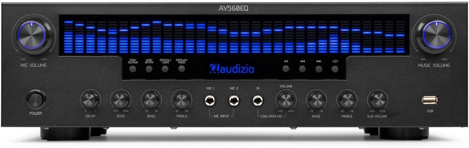 5.1 Home Cinema Amplifier 390W Bluetooth Karaoke USB FM