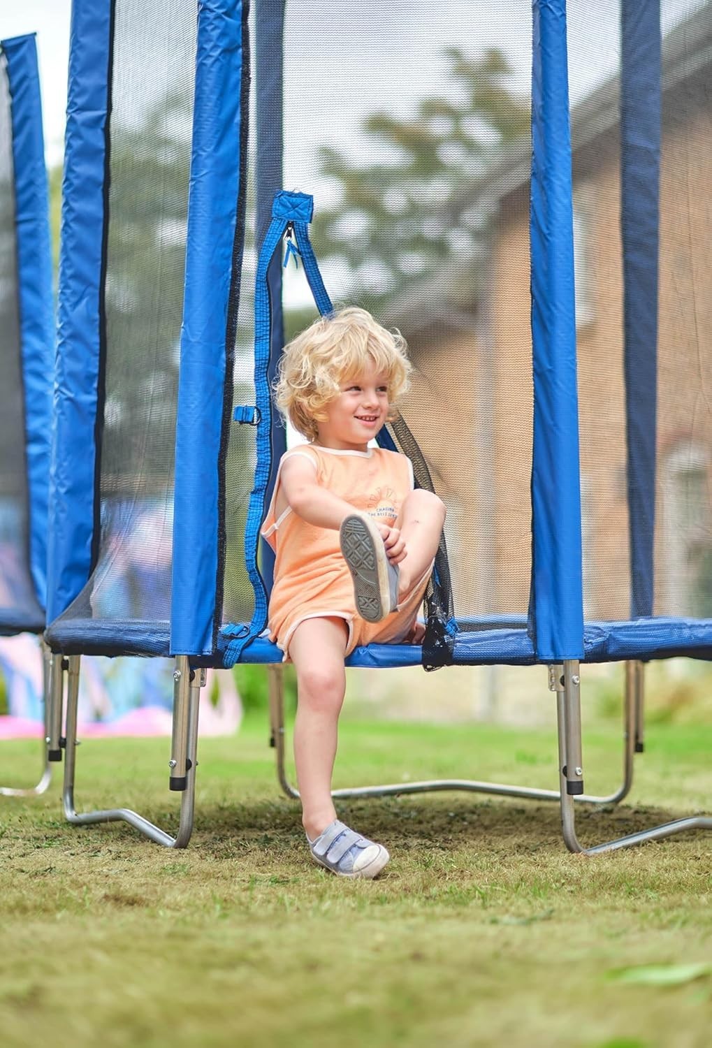 Low Height 4FT Kids Trampoline with Enclosure Net Safe Indoor Outdoor