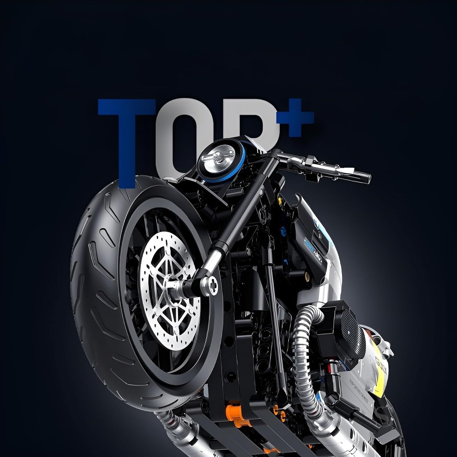 508-Piece Superbike Model Kit with Moving Pistons & Realistic Suspension
