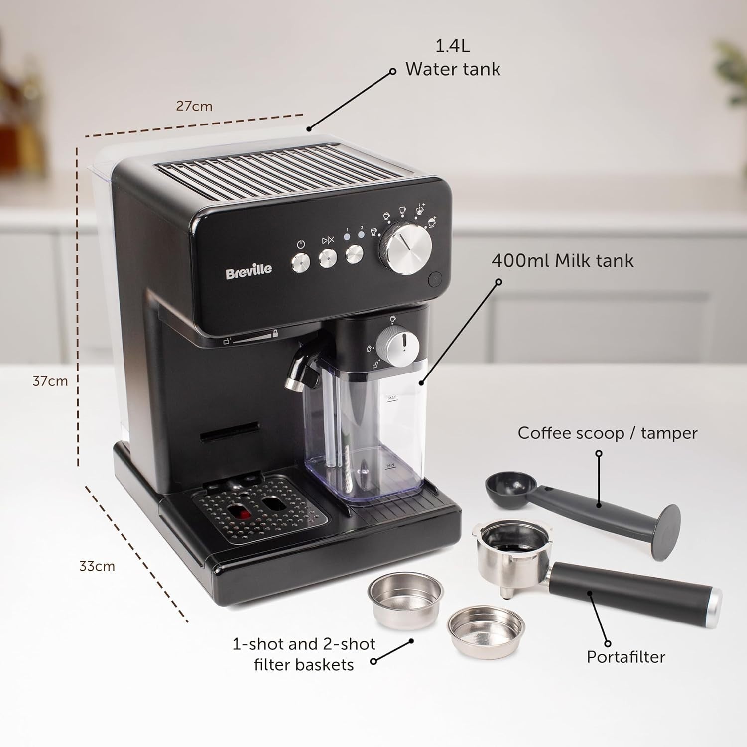 Espresso Coffee Machine | 15 Bar Pump | Automatic Milk Frother