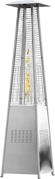 Outdoor Patio Heater 48000 BTU Pyramid Gas Heater Stainless Steel 224cm Safe