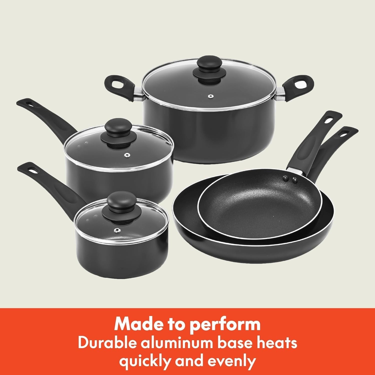 12pcs Non Stick Cookware Set with Utensils – Scratch Resistant Pots & Pans