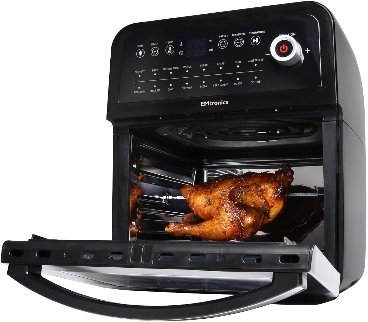 Silver Dual Air Fryer Set 9L Double Drawer + 6.3L Grill Temp Probe 60m