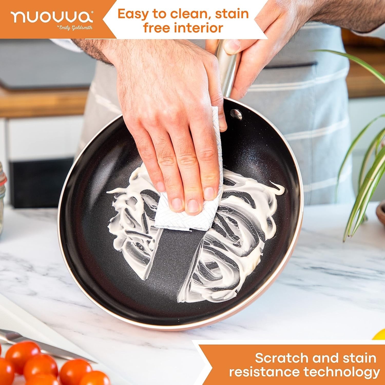 8pcs Copper Non Stick Cookware Set with Lids – Induction & Gas Safe Pots
