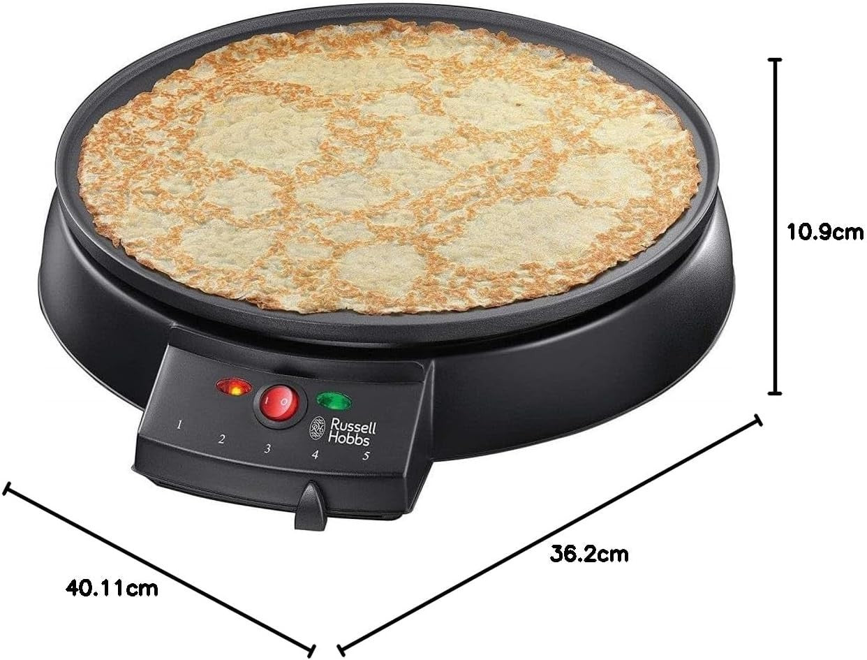30cm Electric Crepe & Pancake Maker | Non-Stick Plate, Thermostat & Tools