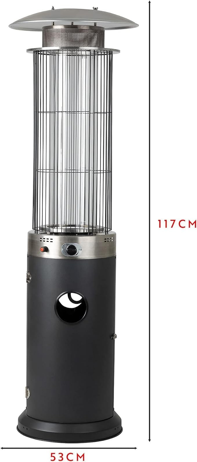 Outdoor Spiral Flame Patio Heater 13.5kW Gas Powered Garden Party Warmer