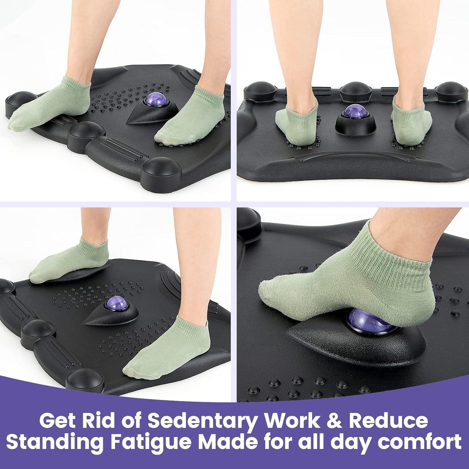 Anti Fatigue Standing Desk Mat With Massage Ball Ergonomic Foot Pad