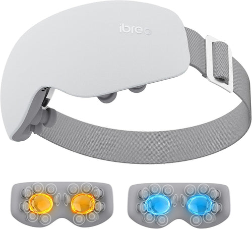 Eye Massager Heat Cool Bluetooth Vibration Mask Migraine Relief