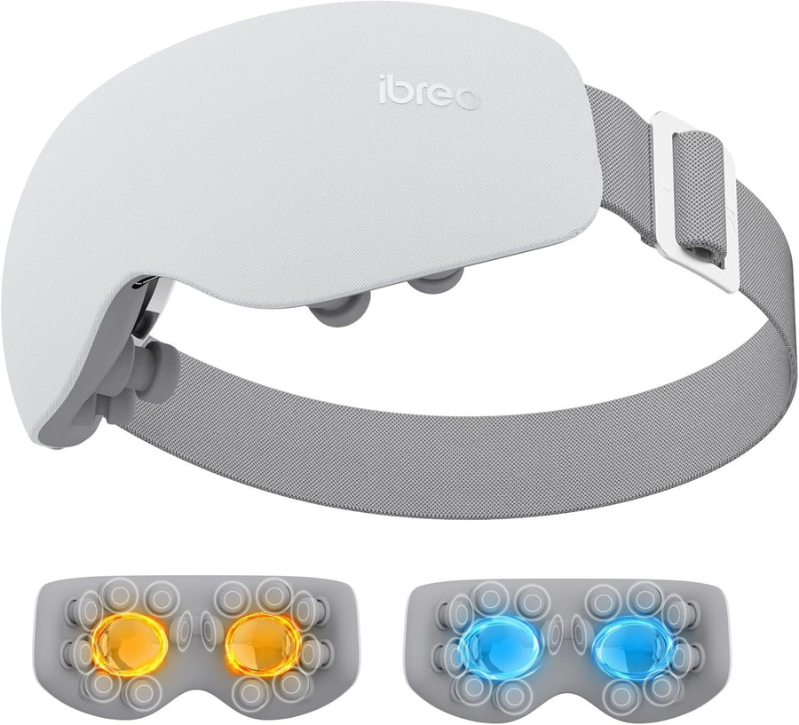 Eye Massager Heat Cool Bluetooth Vibration Mask Migraine Relief