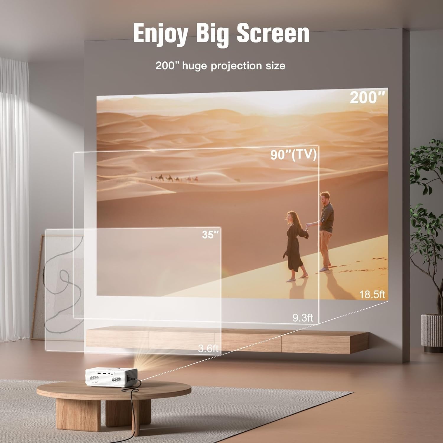 1080P Mini Home Projector 18000 Lumens Portable Cinema HDMI USB