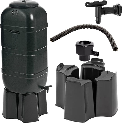 100L Slimline Water Butt Kit With Stand & Diverter | Garden Rain Saver