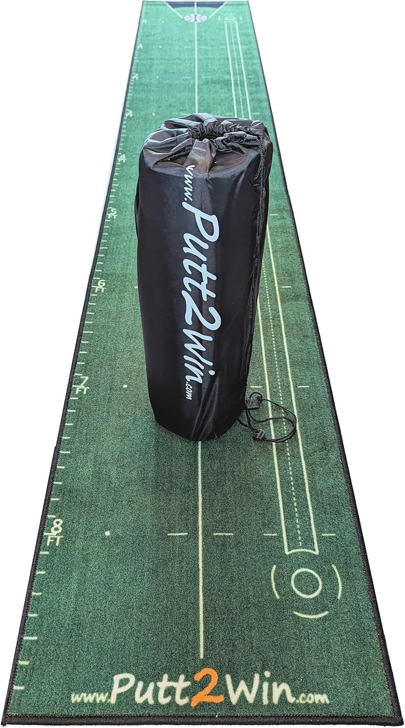 Indoor Golf Putting Mat Trainer Practice Green Alignment Mirror 6.5ft