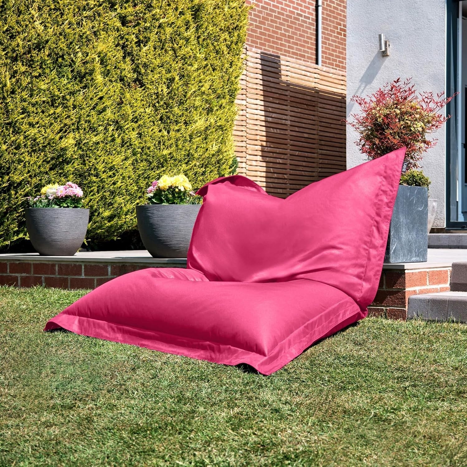 XXL Pink Outdoor Bean Bag Chair Waterproof 180x140cm Garden Floor Seat