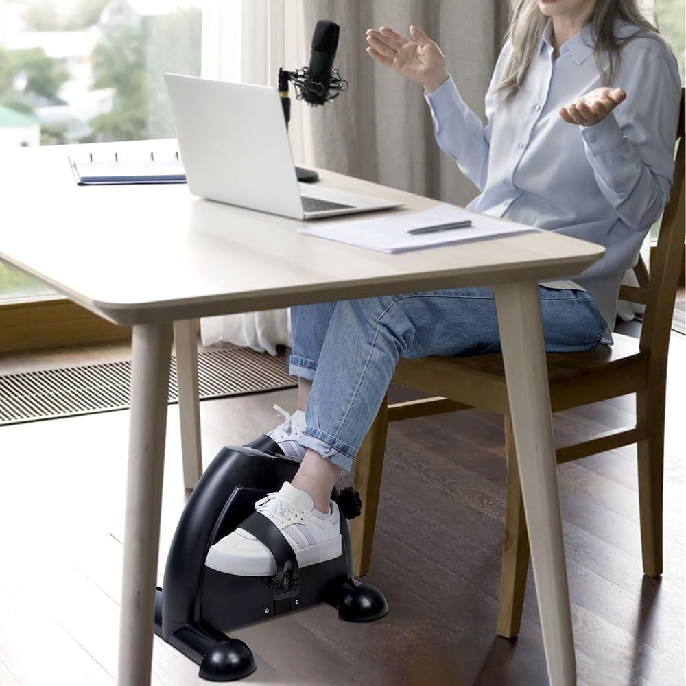 Compact Mini Exercise Bike w/ LCD Tracker & Adjustable Resistance for Arms/Legs