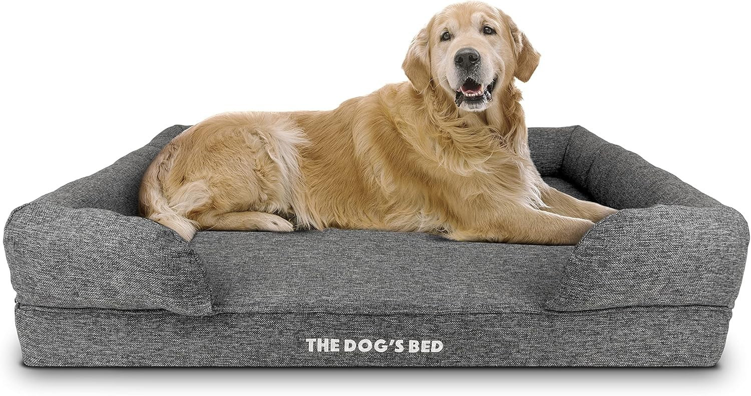 XL Orthopedic Dog Bed Memory Foam Washable 111x86cm Grey