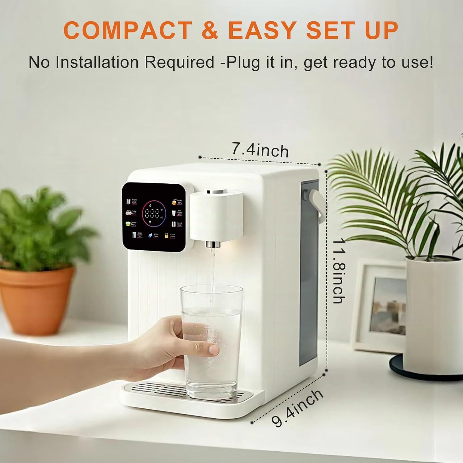 Instant Hot Water Dispenser 3.5L Fast Boil | Adjustable Temp LED Display