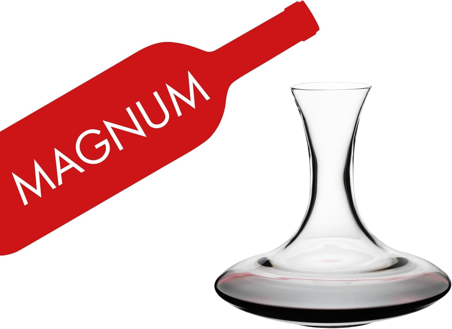 Large Crystal Wine Decanter 1.5L Modern Aerating Carafe Dishwasher Safe